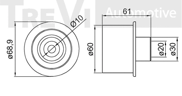 Deflection/Guide Pulley, timing belt