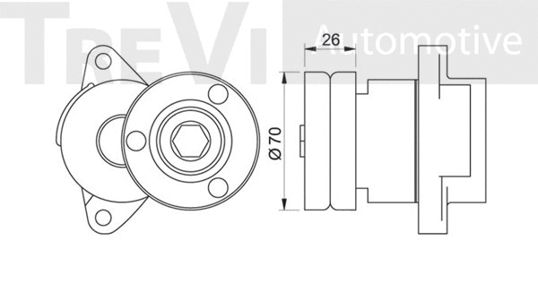 Tensioner Lever, V-ribbed belt