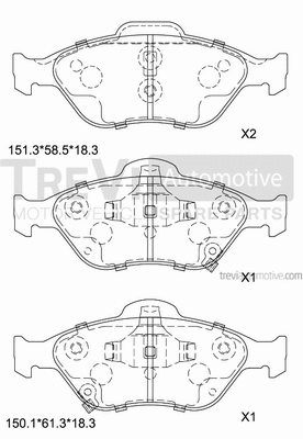 Brake Pad Set, disc brake (PF1300)