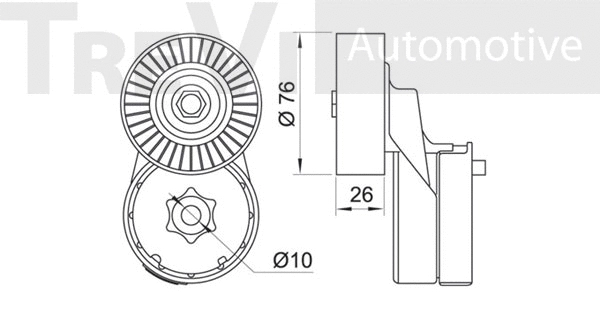 Tensioner Lever, V-ribbed belt