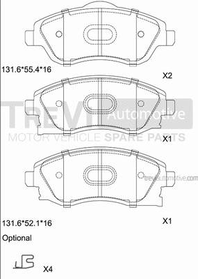 Brake Pad Set, disc brake (PF1100)