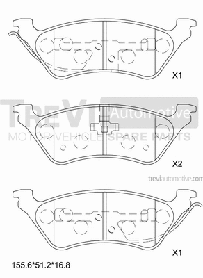 Brake Pad Set, disc brake (PF1124)