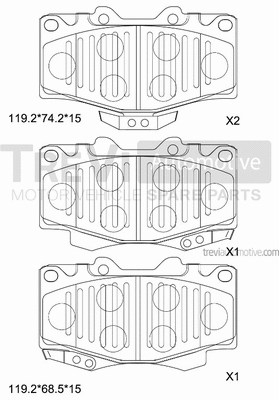 Brake Pad Set, disc brake (PF1582)