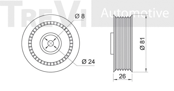 Tensioner Pulley, V-ribbed belt