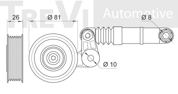 Tensioner Lever, V-ribbed belt