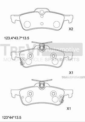 Brake Pad Set, disc brake (PF1364)