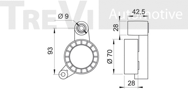 Tensioner Pulley, V-ribbed belt