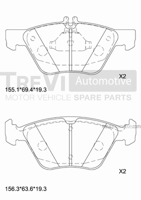 Brake Pad Set, disc brake (PF1011)