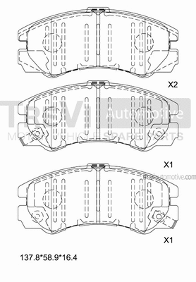 Brake Pad Set, disc brake (PF1004)