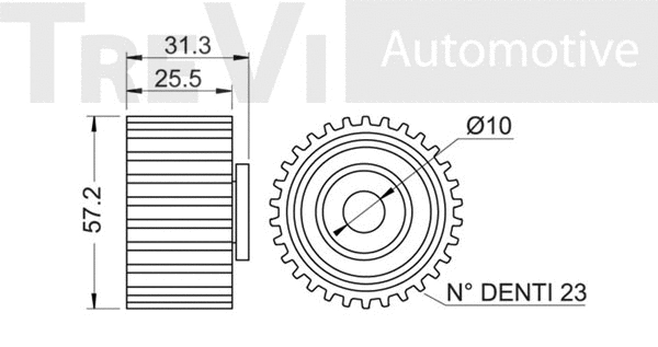 Deflection/Guide Pulley, timing belt