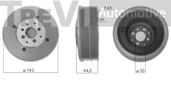 Belt Pulley, crankshaft (PC1028)
