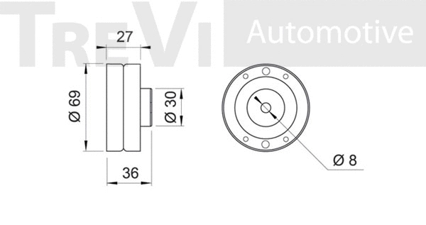 Deflection/Guide Pulley, timing belt