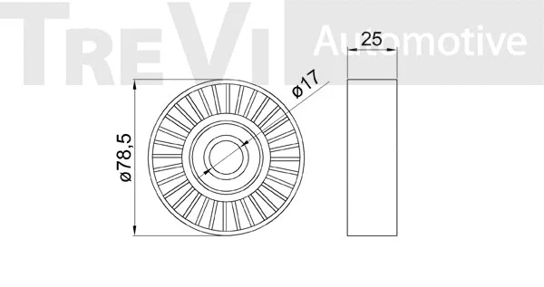 Deflection/Guide Pulley, V-ribbed belt