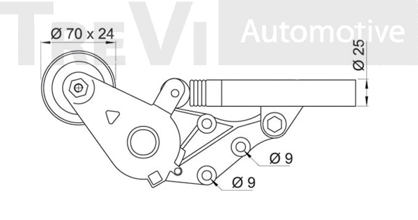 Tensioner Lever, V-ribbed belt