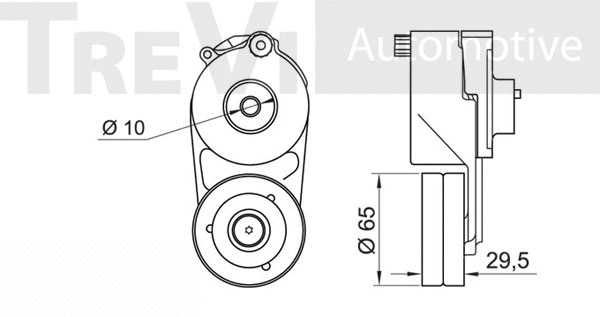 Tensioner Lever, V-ribbed belt