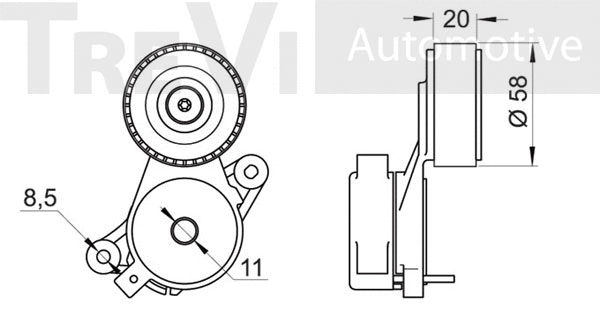 Tensioner Lever, V-ribbed belt