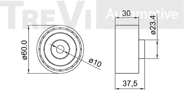 Deflection/Guide Pulley, timing belt