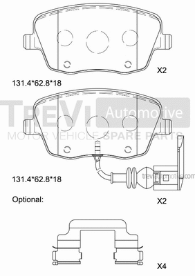 Brake Pad Set, disc brake (PF1095)