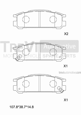 Brake Pad Set, disc brake (PF1581)