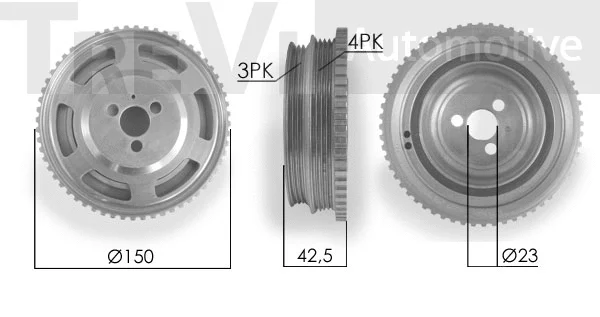 Belt Pulley, crankshaft (PC1150)