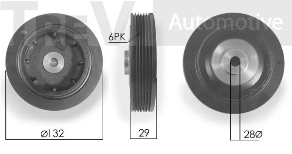 Belt Pulley, crankshaft (PC1025)