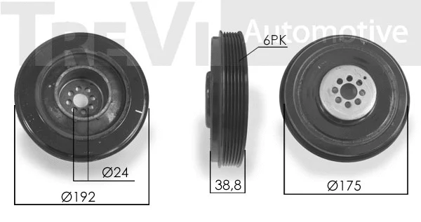 Belt Pulley, crankshaft (PC1237)