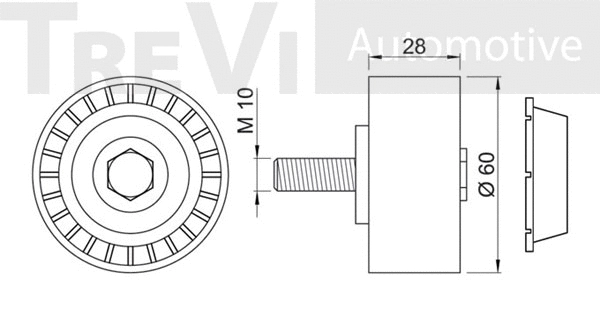 Deflection/Guide Pulley, V-ribbed belt
