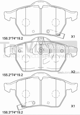 Brake Pad Set, disc brake (PF1156)