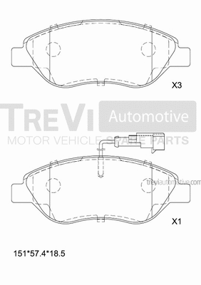 Brake Pad Set, disc brake (PF1118)