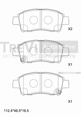 Brake Pad Set, disc brake (PF1074)