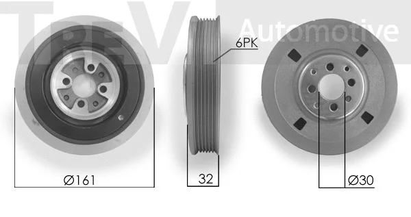 Belt Pulley, crankshaft (PC1045)