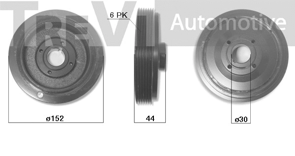 Belt Pulley, crankshaft (PC1292)
