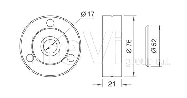 Deflection/Guide Pulley, V-ribbed belt