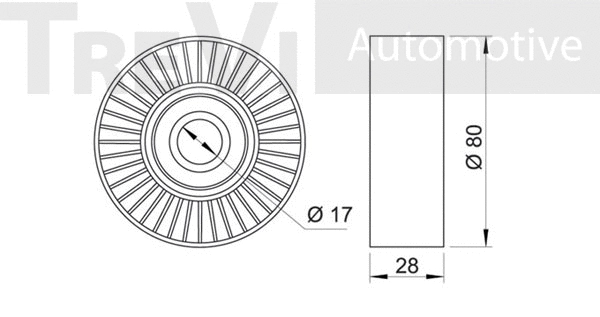 Deflection/Guide Pulley, V-ribbed belt