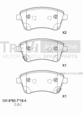Brake Pad Set, disc brake (PF1461)