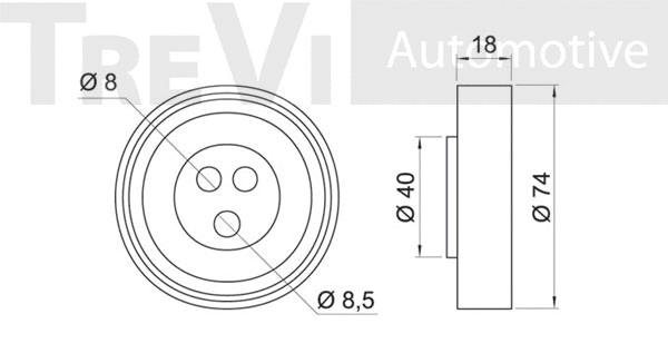 Tensioner Pulley, V-ribbed belt