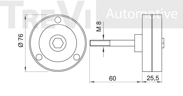 Deflection/Guide Pulley, V-ribbed belt