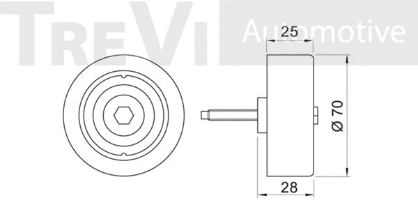 Tensioner Pulley, V-ribbed belt