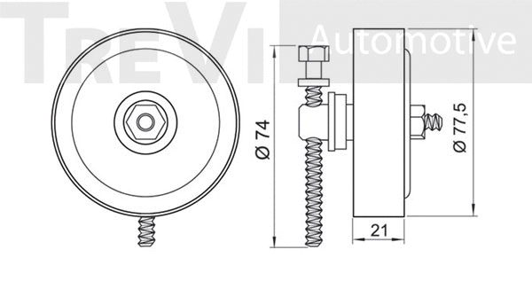 Tensioner Pulley, V-ribbed belt