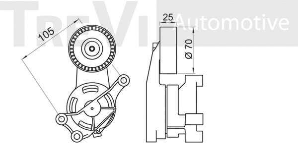 Belt Tensioner, V-ribbed belt