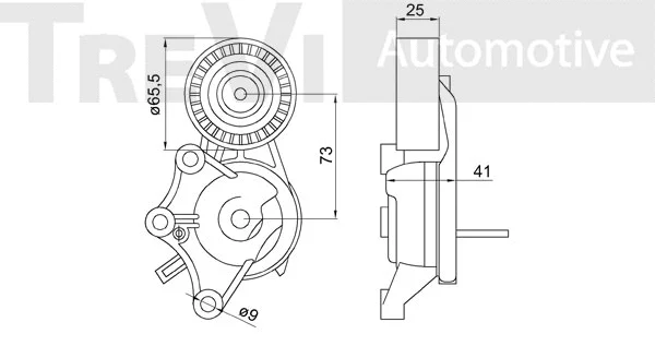 Belt Tensioner, V-ribbed belt