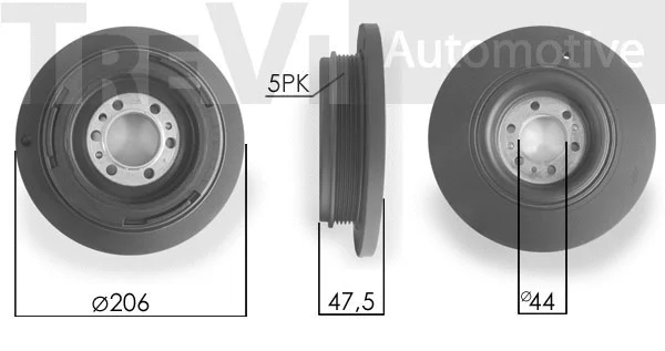Belt Pulley, crankshaft (PC1024)