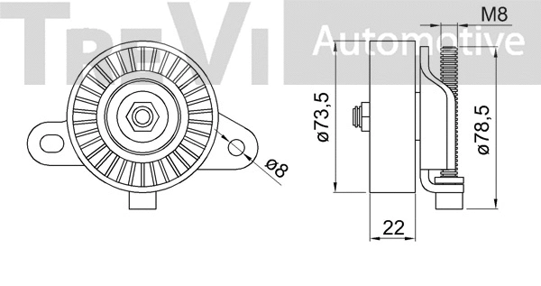 Tensioner Pulley, V-ribbed belt