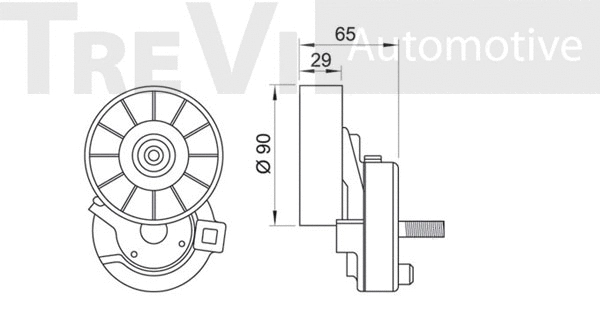 Tensioner Lever, V-ribbed belt