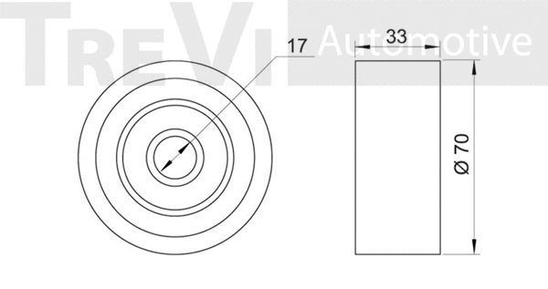 Deflection/Guide Pulley, V-ribbed belt