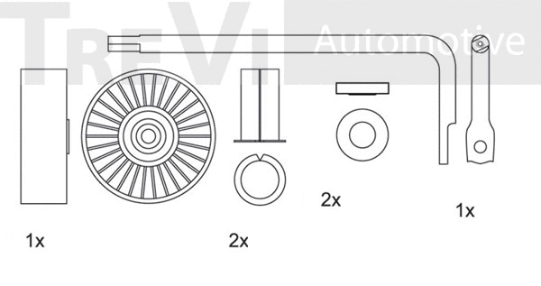 Pulley Kit, V-ribbed belt