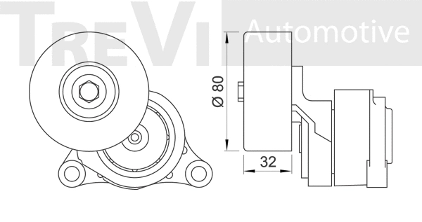 Tensioner Lever, V-ribbed belt