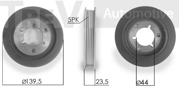 Belt Pulley, crankshaft (PC1211)