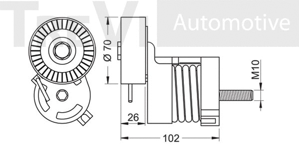 Tensioner Lever, V-ribbed belt