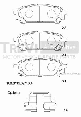 Brake Pad Set, disc brake (PF1286)